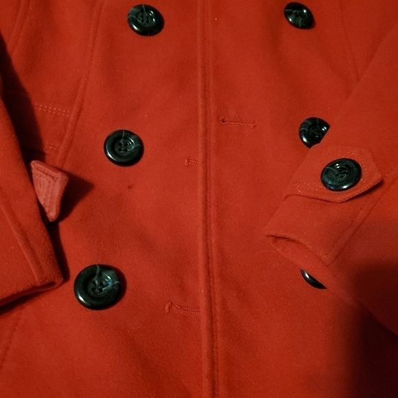 RED pea coat - Picture 2 of 5
